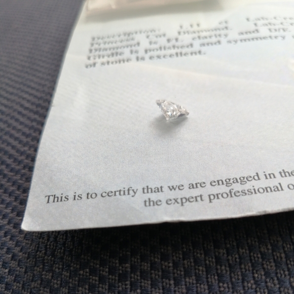 Lab-Created Princess Cut Diamond - Picture 7 of 10